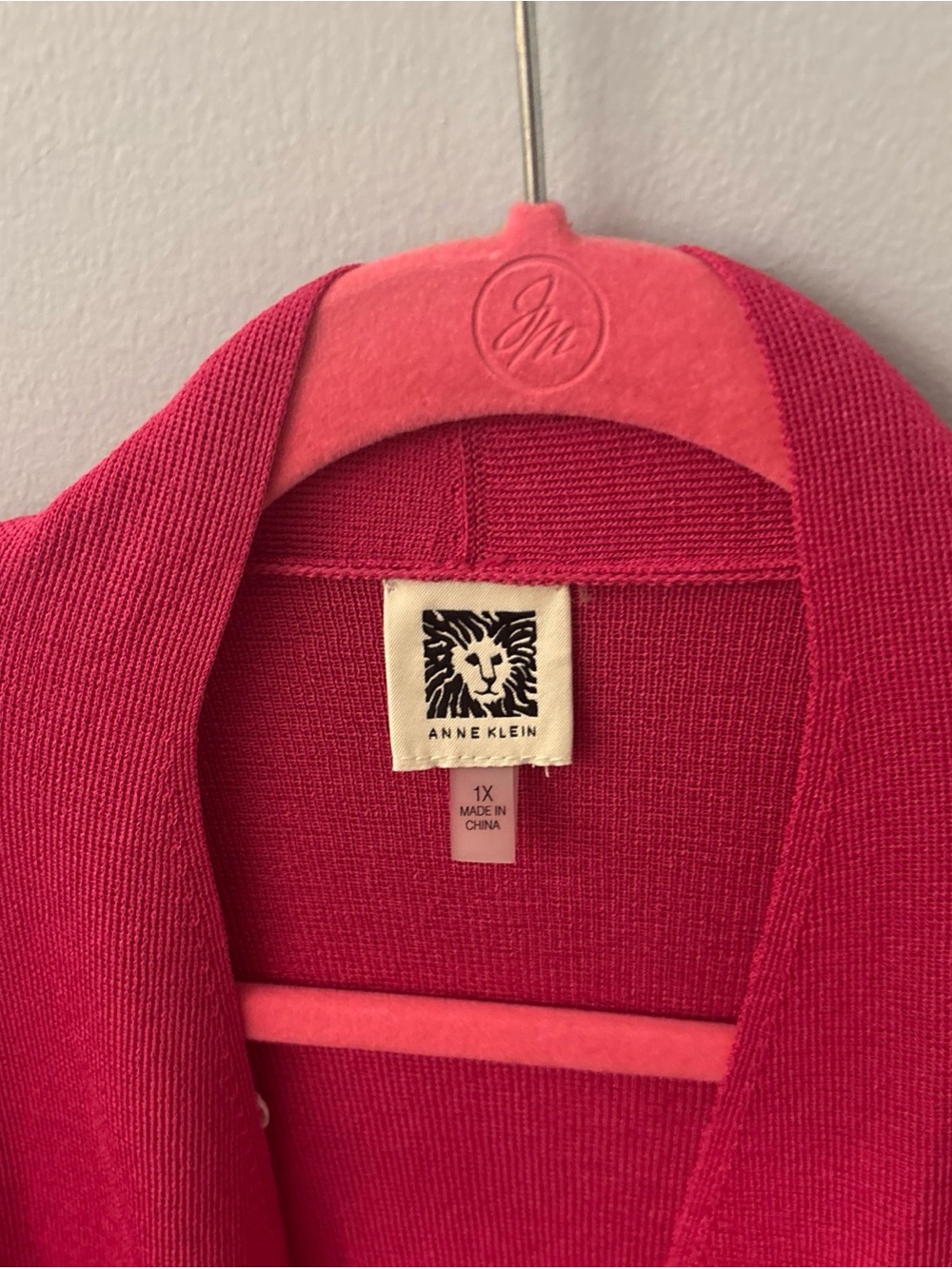 Anne Klein Open-Front Cardigan in Bright Raspberry - Picture 2 of 4